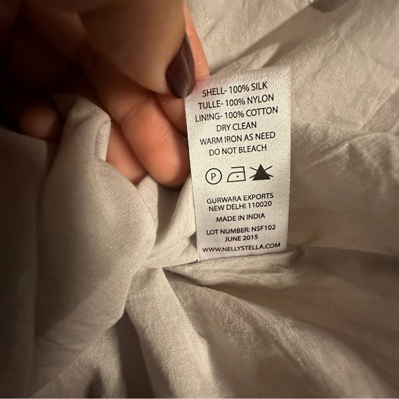 Nellystella Mae Girls Silk Dress - Dove Lilac Size 6 - Picture 6 of 7